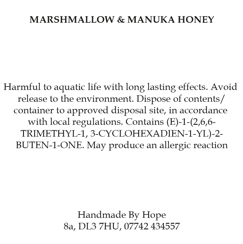 Marshmallow and Manuka Honey