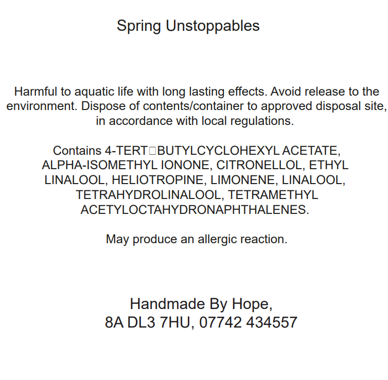 Spring Unstoppables